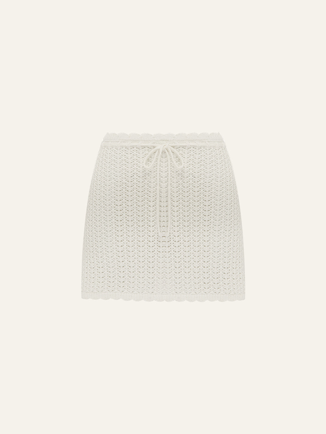 Pointelle Mini Skirt