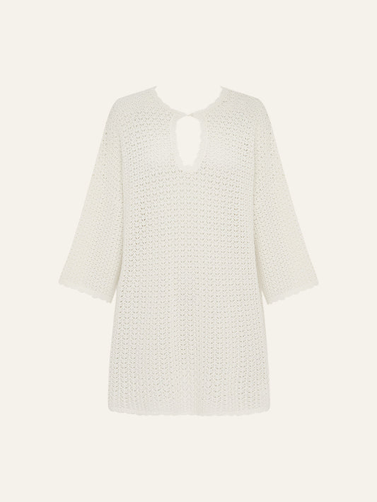 Pointelle Oversized Mini Dress