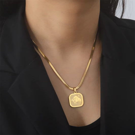 Double-Layered Constellation Coin Necklace