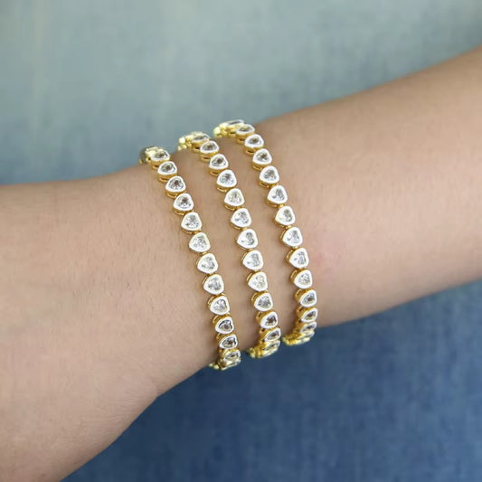 Slim Tennis Bracelet with Clear Zirconia
