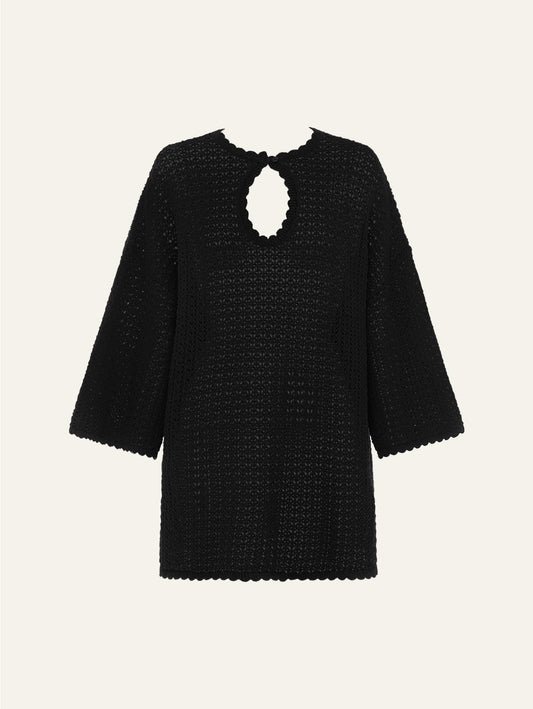 Pointelle Oversized Mini Dress