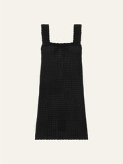 Pointelle Scalloped Strap Mini Dress