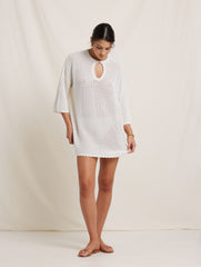 Pointelle Oversized Mini Dress