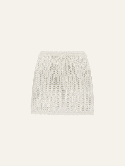 Pointelle Mini Skirt