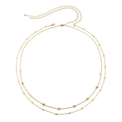 Dainty Pearl Gold Bead Satellite Chain