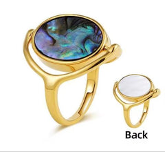 Vintage-Style Mother of Pearl Square Signet Ring