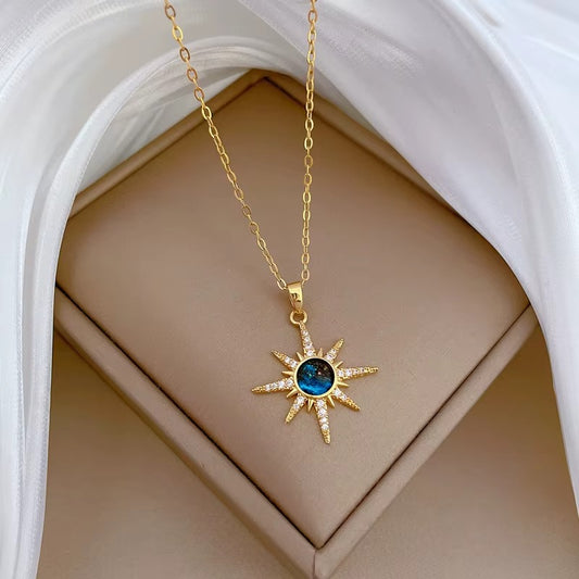 Celestial North Star Compass Pendant