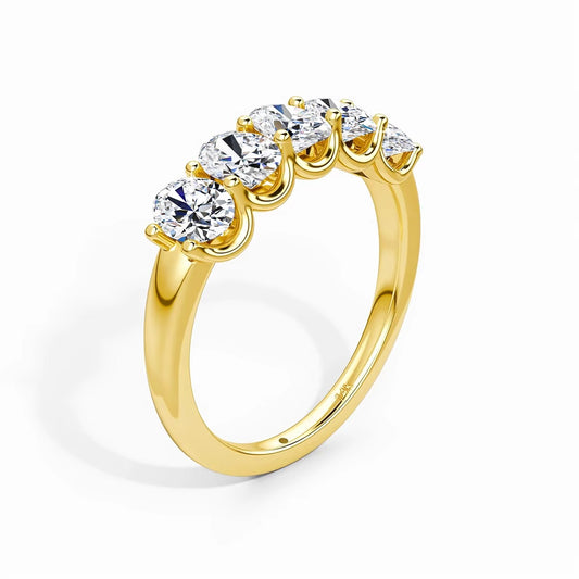 Real 14K Gold Oval Cut Moissanite Rings for Women