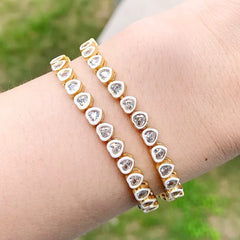 Slim Tennis Bracelet with Clear Zirconia