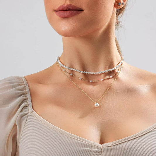 Tiny Seed Pearl Choker with Gold Clasp