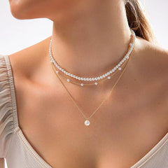 Tiny Seed Pearl Choker with Gold Clasp