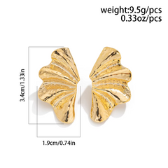 Ingemark Minimalist Tiny Maple Leaf Stud Earrings