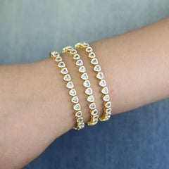 Slim Tennis Bracelet with Clear Zirconia