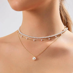 Tiny Seed Pearl Choker with Gold Clasp