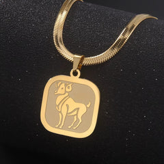 Double-Layered Constellation Coin Necklace