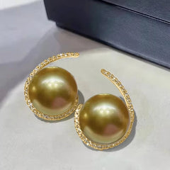 Asymmetrical Pearl Drop Threader Earrings