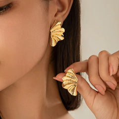 Ingemark Minimalist Tiny Maple Leaf Stud Earrings