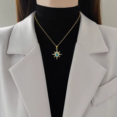 Celestial North Star Compass Pendant